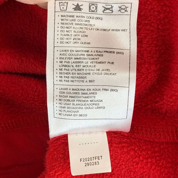 Vintage Y2K Nike Therma Fit Hoodie Pullover Red Women's Medium Back Pocket - Picture 8 of 12